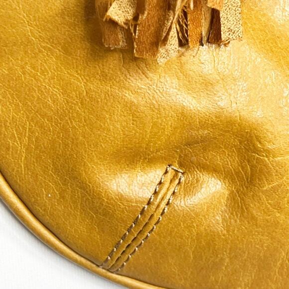 Axcess Fringe Boho Tan Vegan Leather Suede Crossbody Bag Handbag - Picture 10 of 15